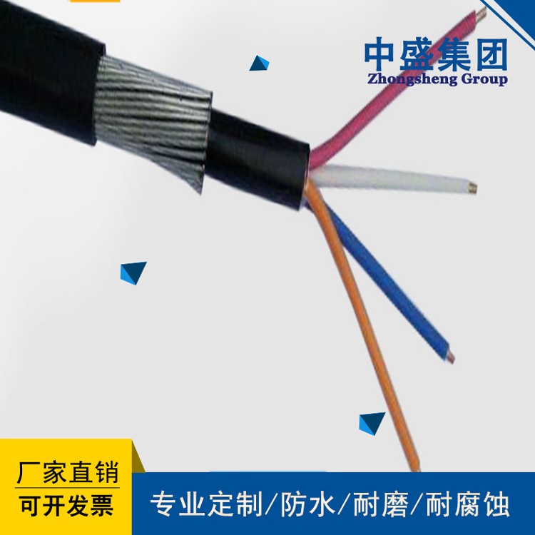 中盛阻燃鎧裝電力軟電纜ZA-RVV32 5*2.5