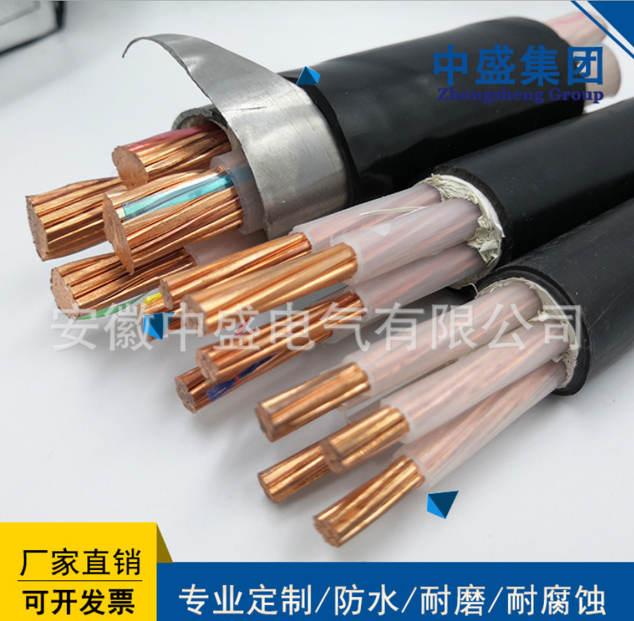 中盛鎧裝銅帶屏蔽阻燃控制電纜ZRC-KVVP2-22 16*1.0